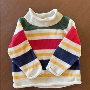 LL Bean Turtleneck Knit Sweater in Cream, Navy, Red, Yellow & Green 6-12 months